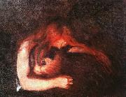 Edvard Munch The Vampire painting